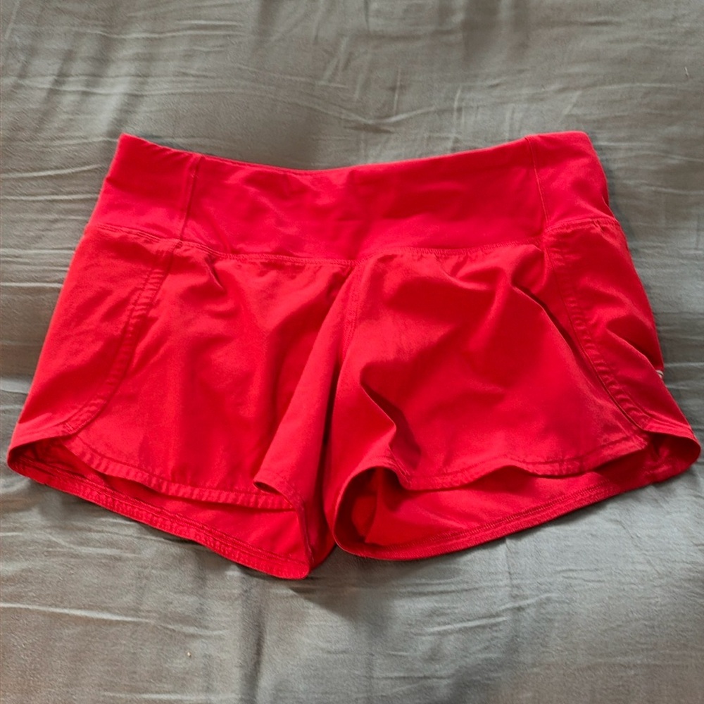 Lululemon red shorts, size 4. Great condition, just too small
